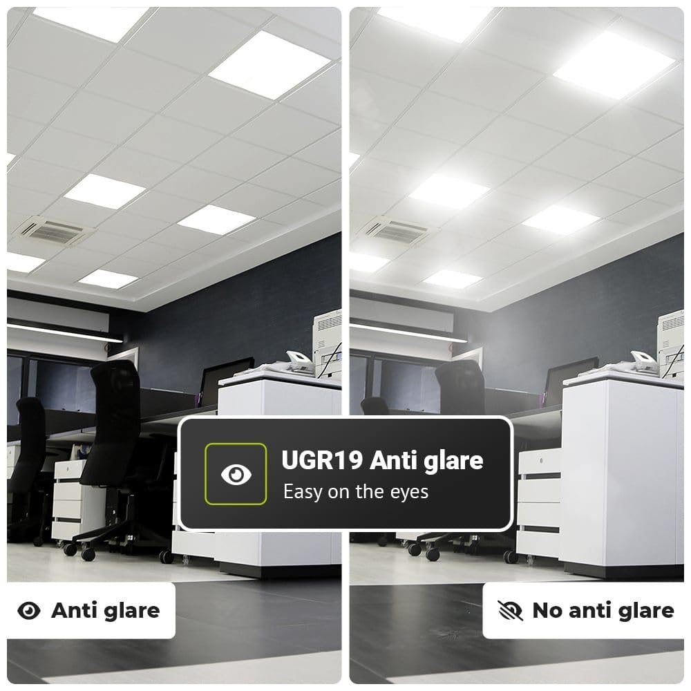 Hoftronic LED Panel 60x60 Deckenpanel 3000K UGR19 25W