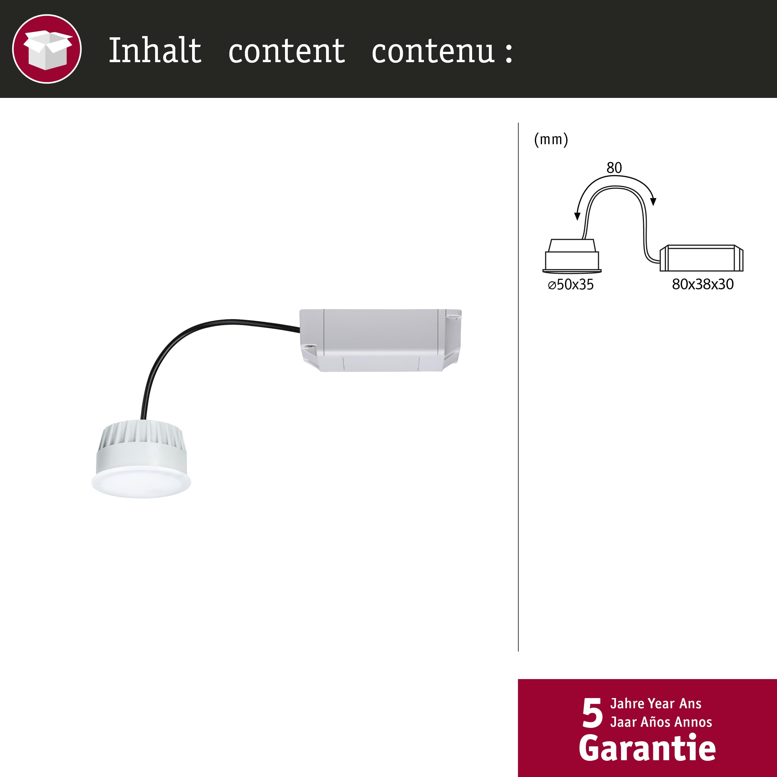 Paulmann Coin 93074 Einbauspot Tunable White satin dimmbar