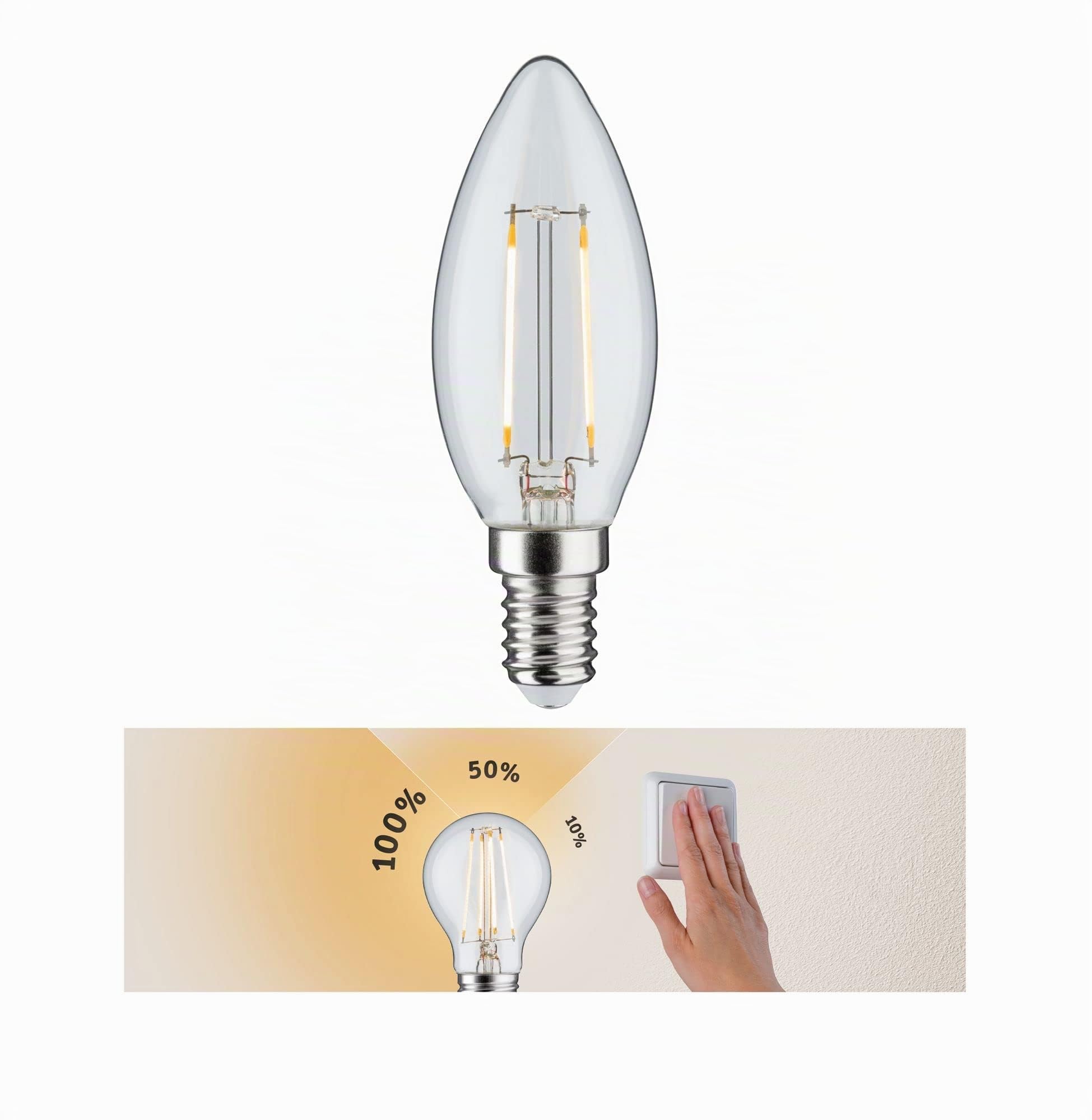 Paulmann 28572 E14 LED-Kerze 3-Step-Dim 2700 K 2,5 W