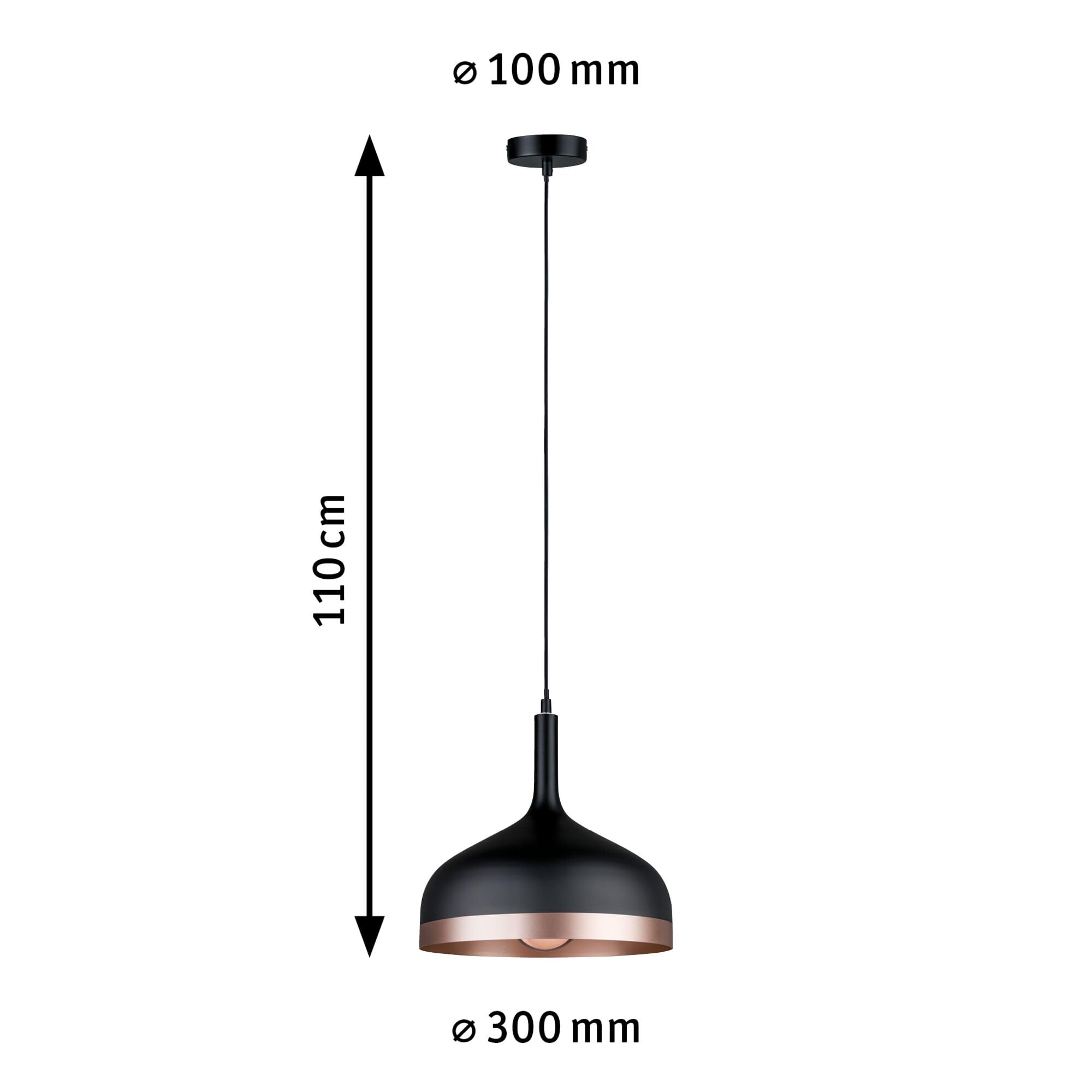 Paulmann Neordic Embla 79629 Pendelleuchte Schwarz-Kupfer
