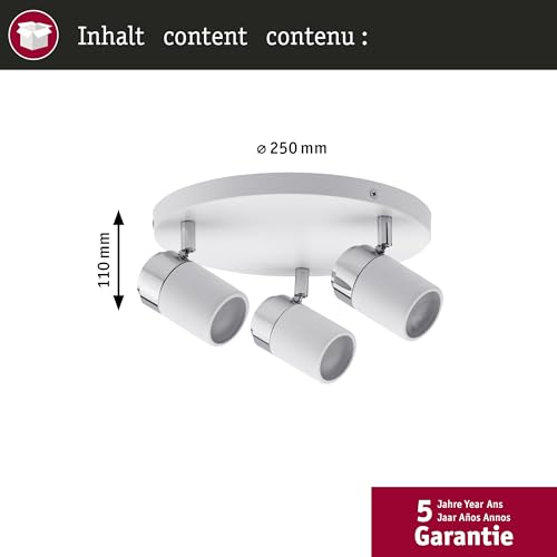 Paulmann Zyli 66712 Deckenleuchte Rondell 3-flammig IP44