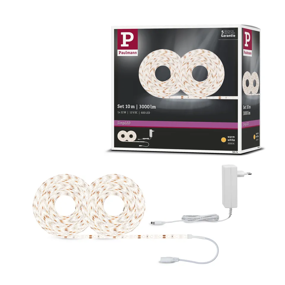 Paulmann 78974 SimpLED Strip Set 10m warmweiß 22W
