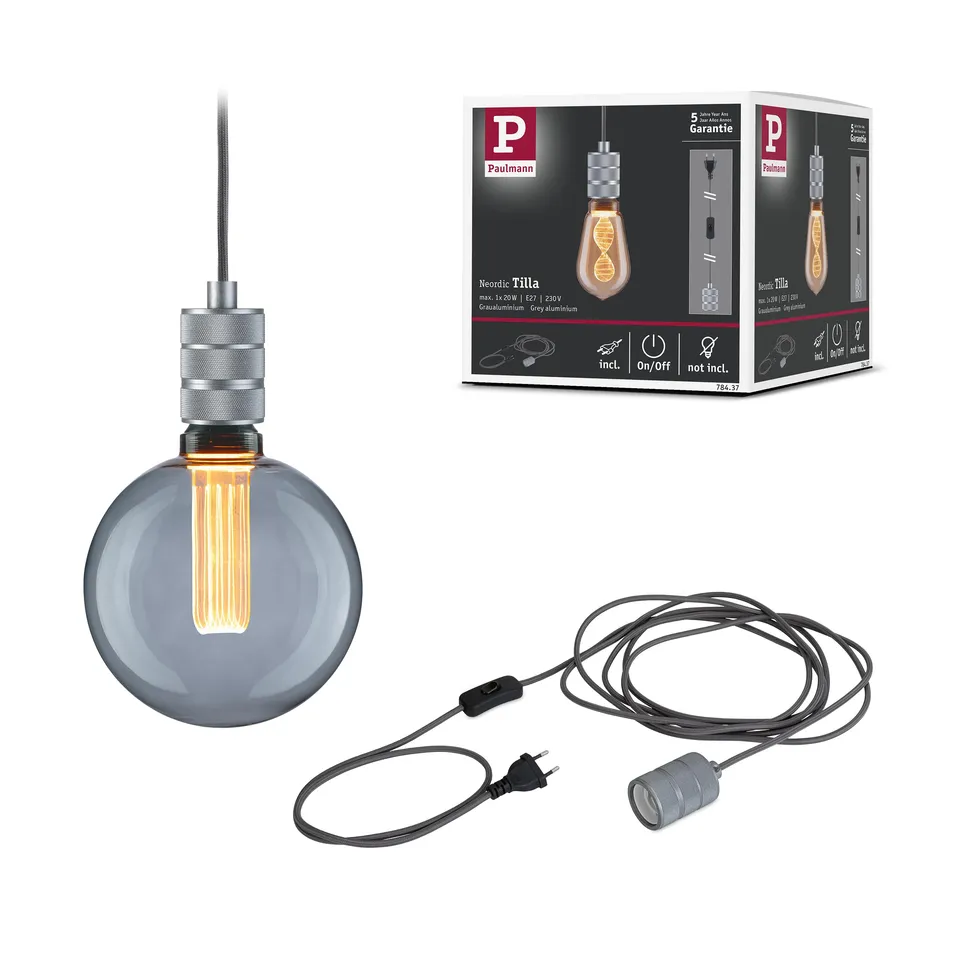 Paulmann Neordic Tilla 78437 Pendelleuchte E27 mit Stecker