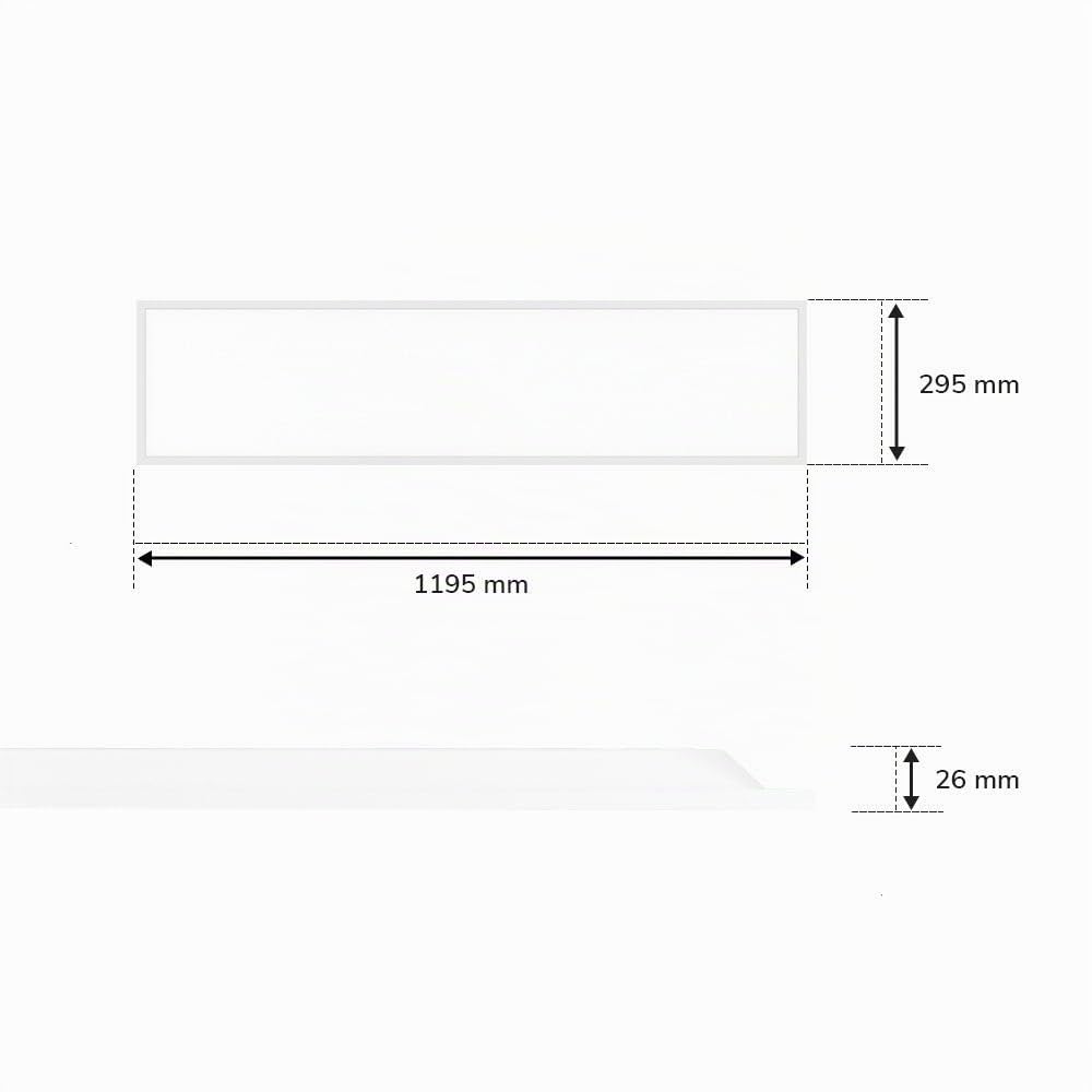 Hoftronic LED-Panel Einbau 120x30cm 36W 3000K warmweiß