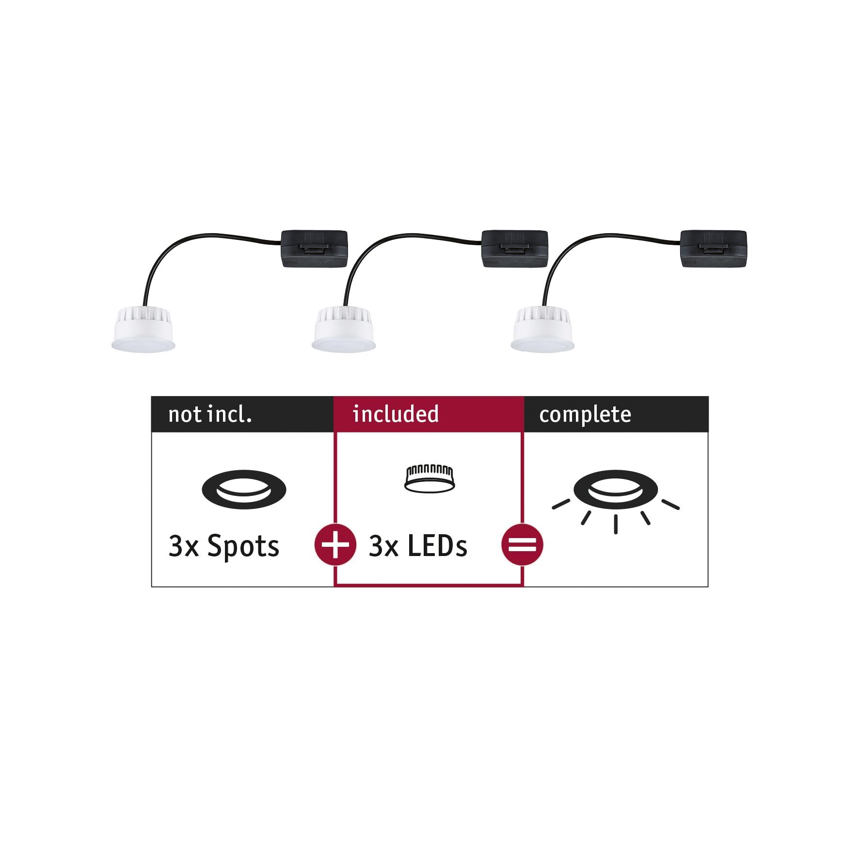 Paulmann 92472 Choose Coin LED Modul 3er-Set satin