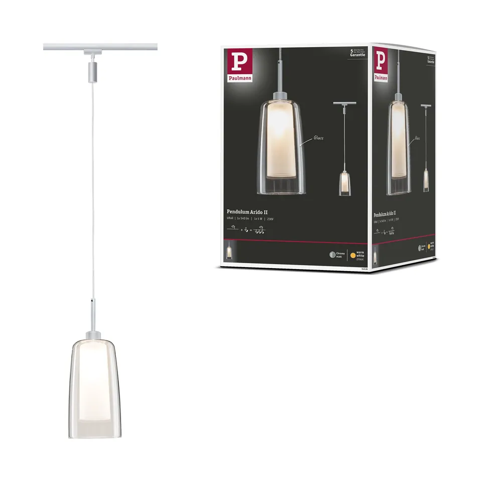 Paulmann URail Arido 94998 Pendelleuchte Chrom 2700K