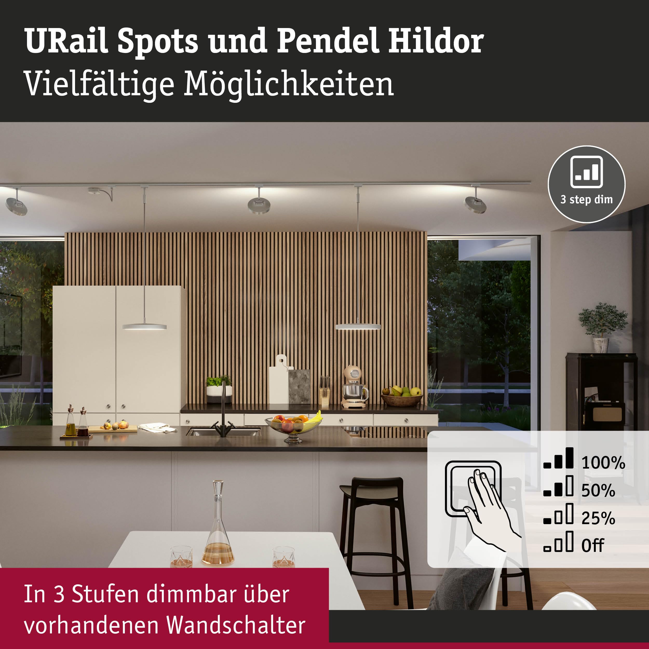 Paulmann URail Hildor 96793 Schienenspot Chrom matt 4000K