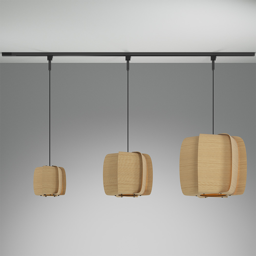 Bruck Alba Pendelleuchte Holz handbemalt