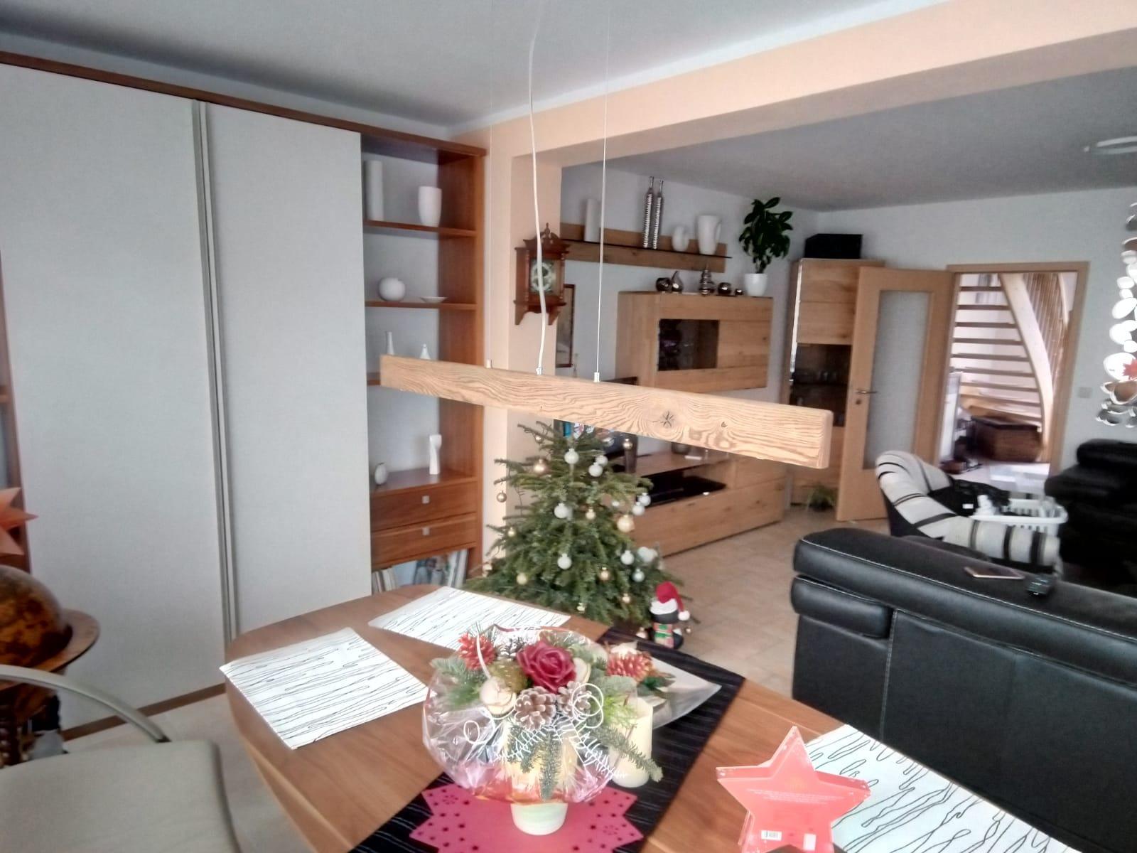 FRIESENLICHT Fona Hängeleuchte Eiche 120cm dimmbar