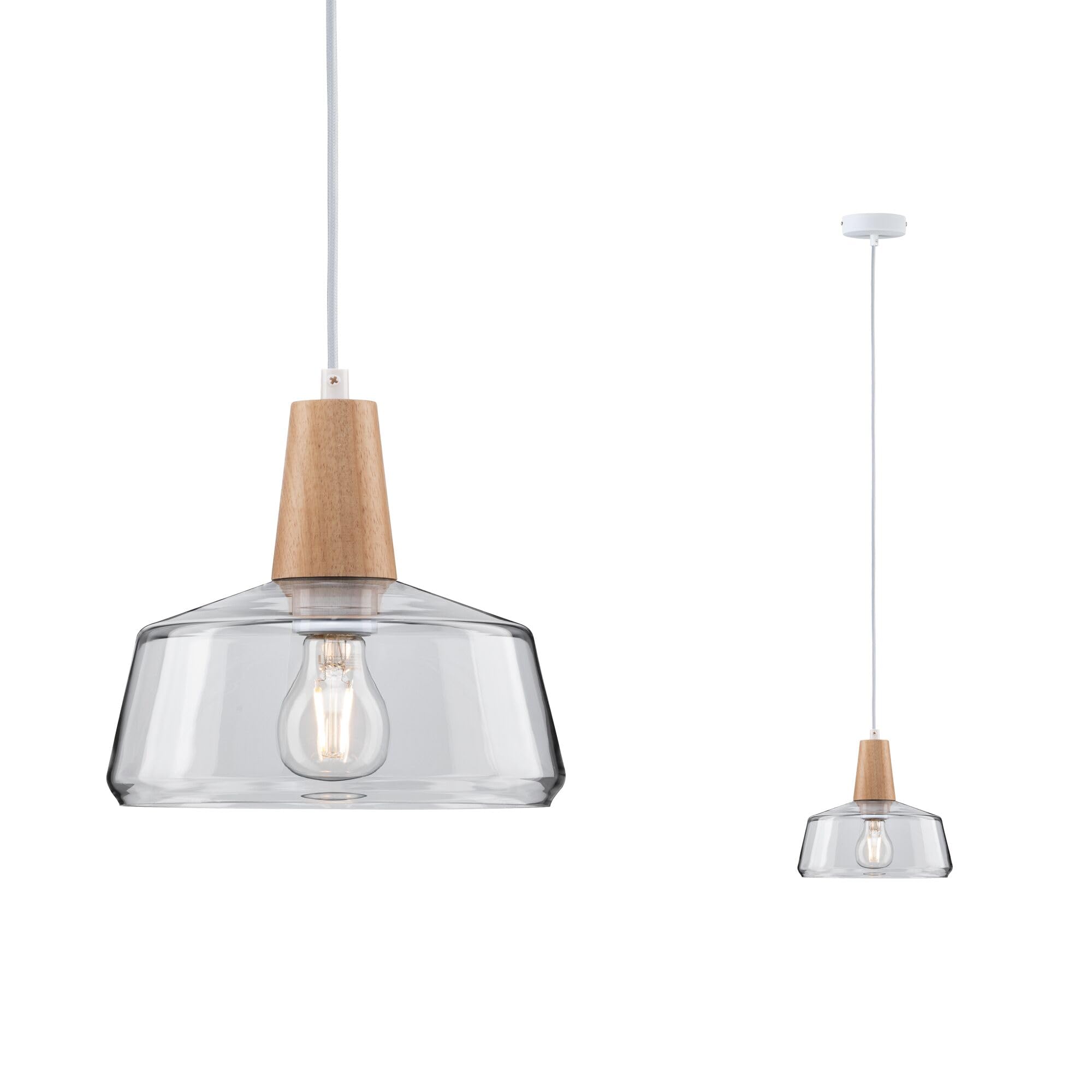 Paulmann Neordic 79744 Pendelleuchte Holz Stoffkabel