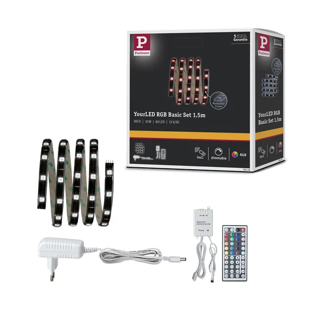 Paulmann YourLED 70319 LED-Streifen 1,5 m RGB mit Fernbedienung