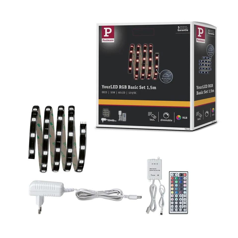 Paulmann YourLED 70319 LED-Streifen 1,5 m RGB mit Fernbedienung