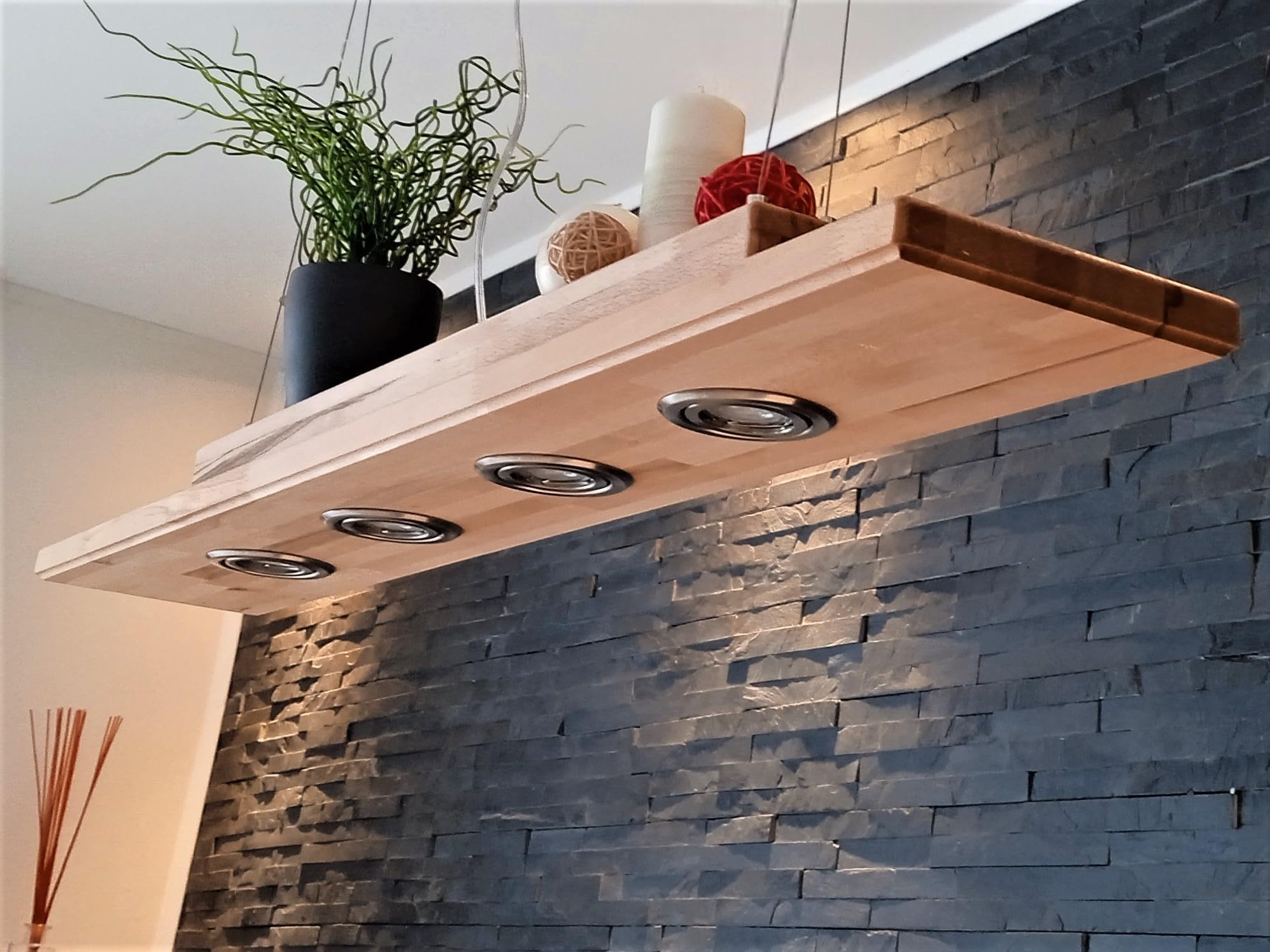 Friesenlicht Cora Pendelleuchte Buche 100 cm 3 Spots