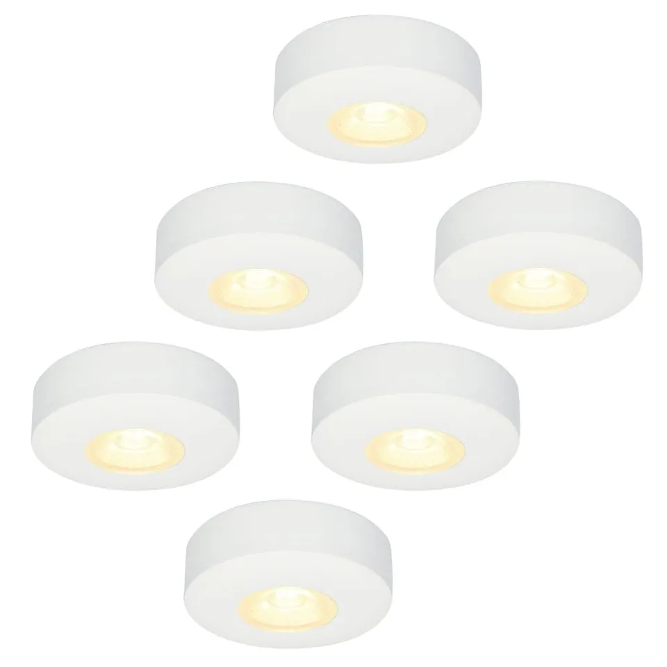Hoftronic Pavo Einbaustrahler 6er Set weiß warmweiß