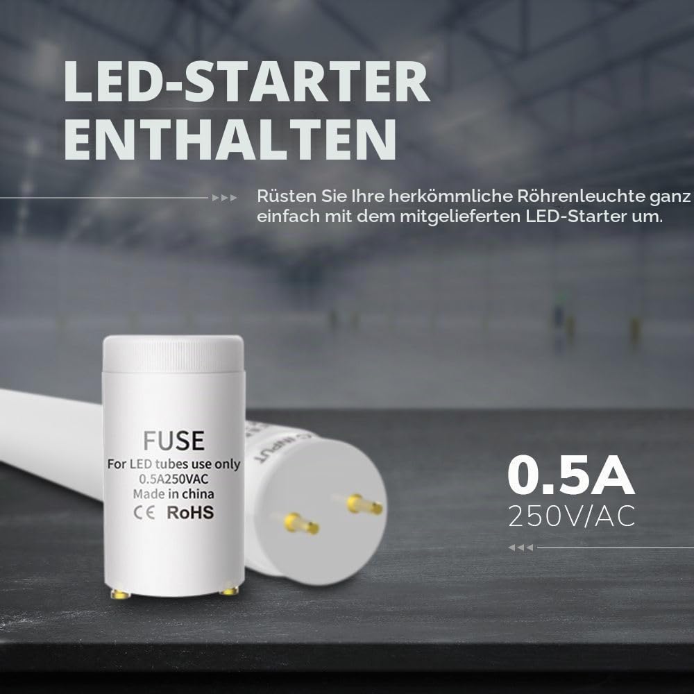 Hoftronic LED Röhre 60cm 9W T8 G13 Tageslichtweiß flimmerfrei