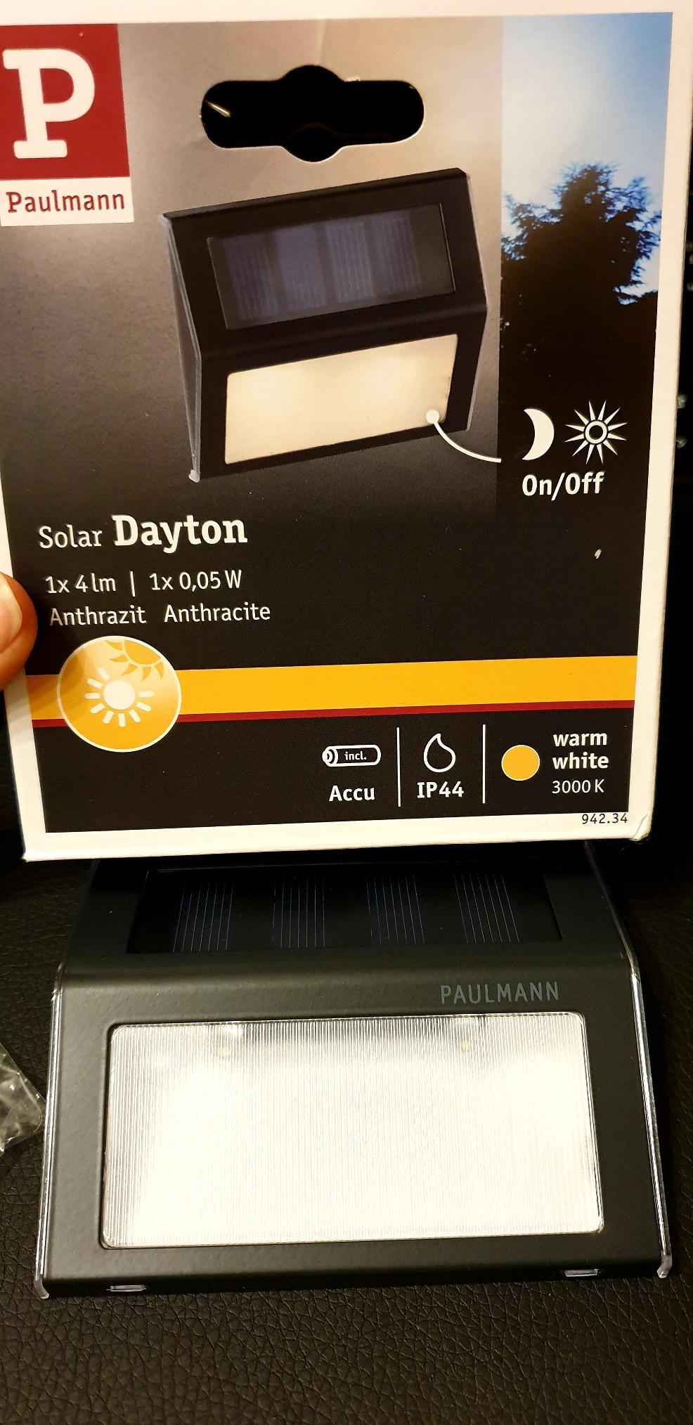 Paulmann 94234 Solar Stufenleuchte Anthrazit Warmweiß IP44