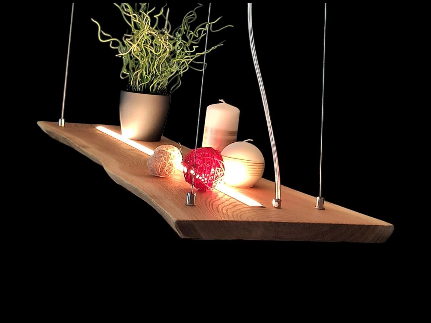 FRIESENLICHT Eska Pendelleuchte Holz 150cm 2x LED Wildeiche
