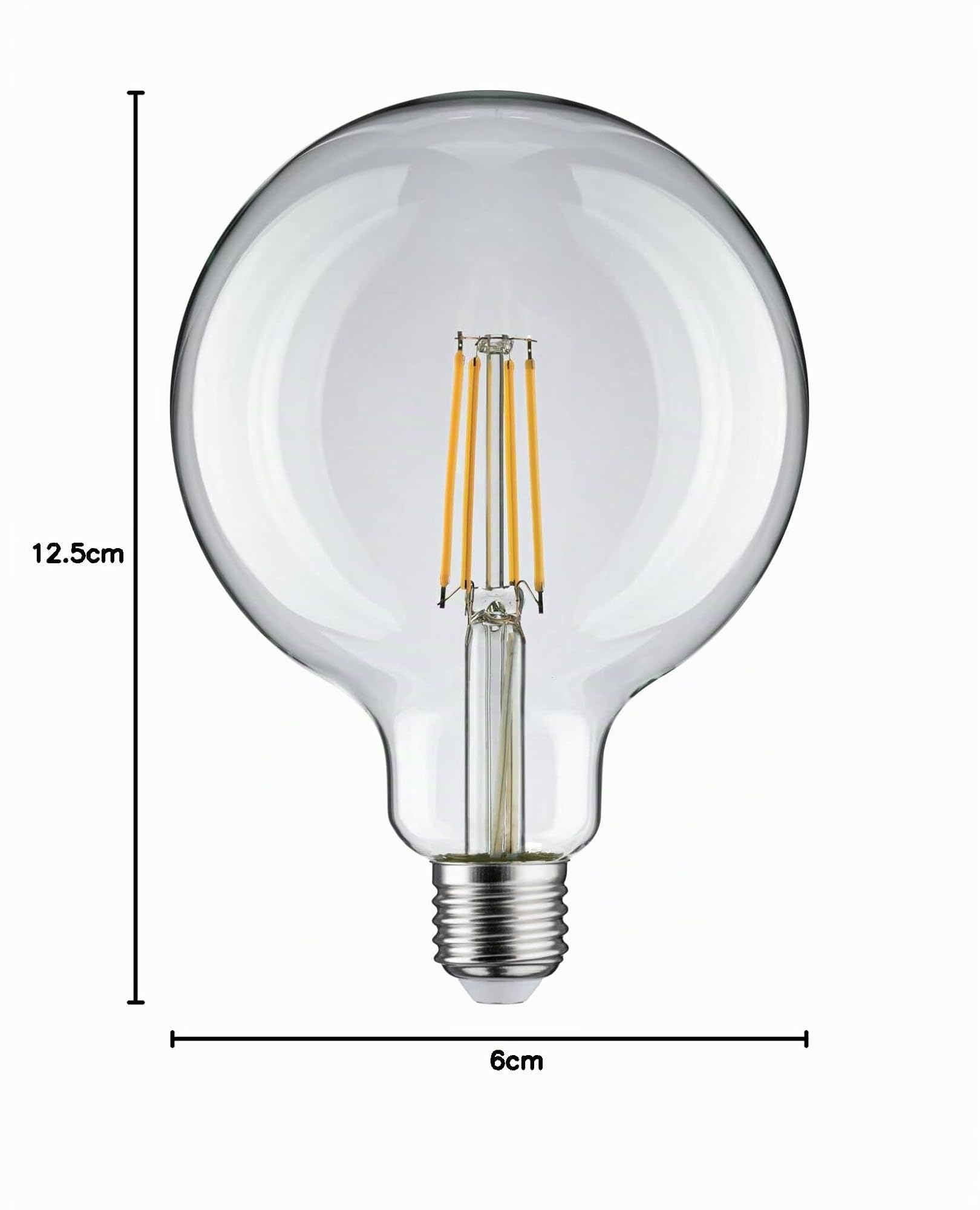 Paulmann Klassik Globe Filament G125 LED-Lampe E27 Klar 9W