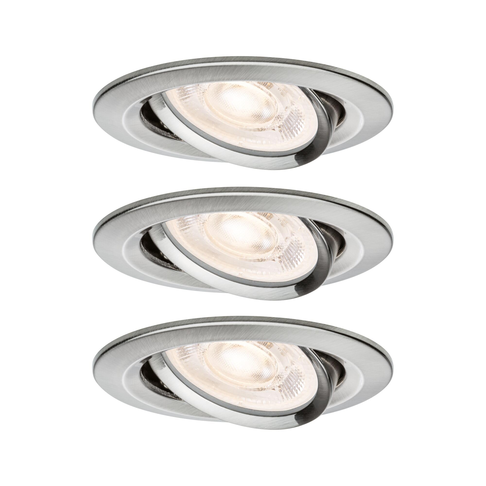 Paulmann Nova GU10 Flat schwenkbar Einbauleuchte 3er Eisen 2700K