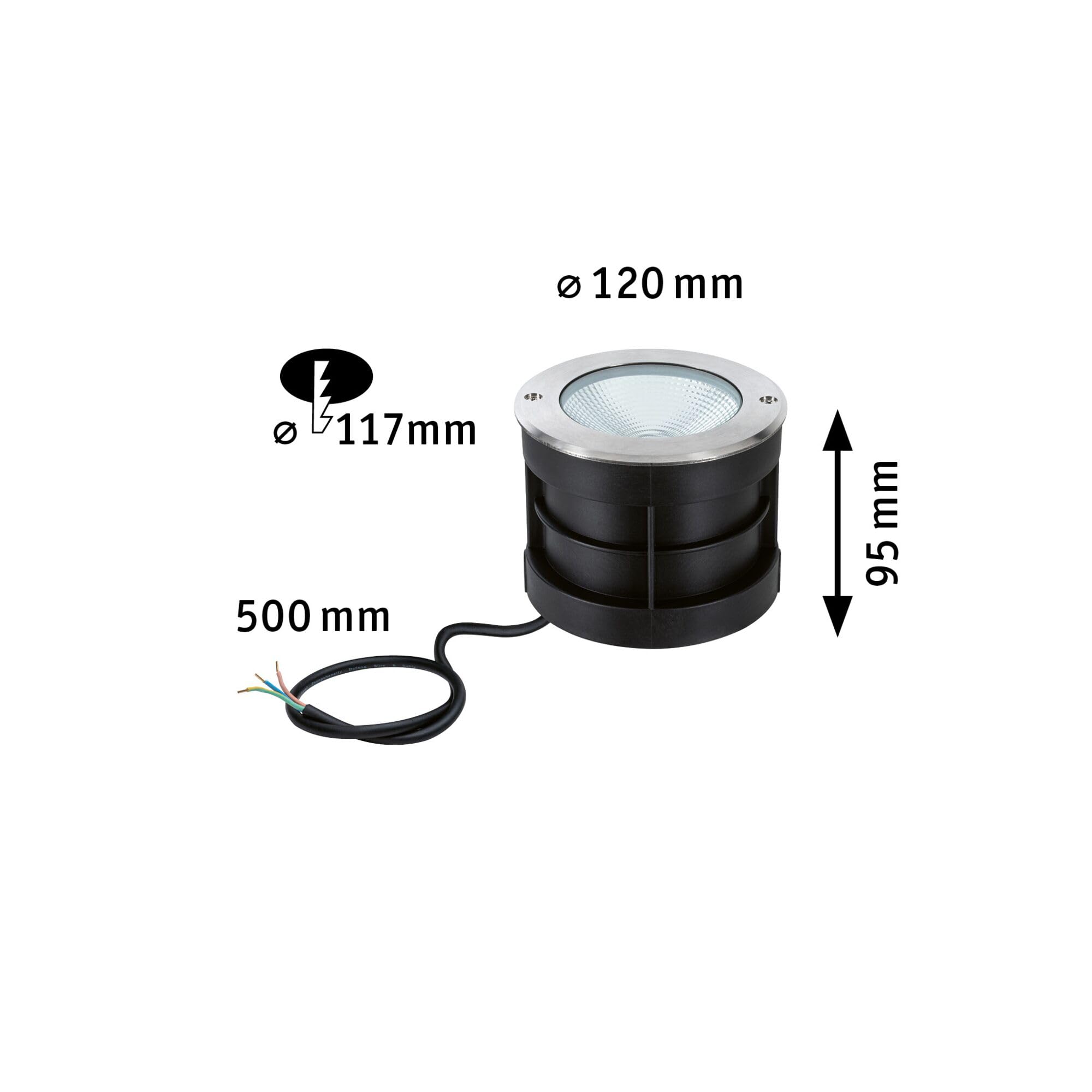 Paulmann Floor Bodeneinbauleuchte Edelstahl 3000K IP67