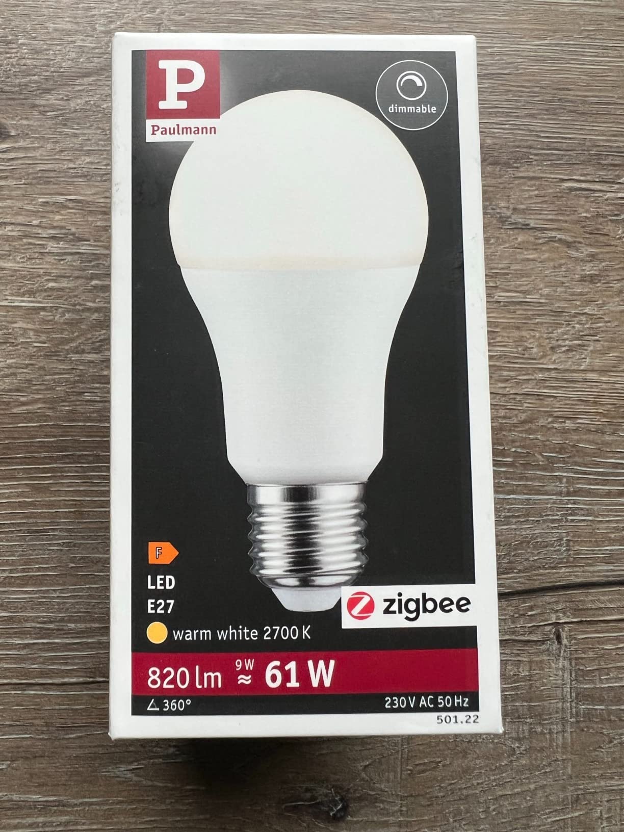 Paulmann LED Zigbee E27 9W 820lm 2700K Matt dimmbar Smart