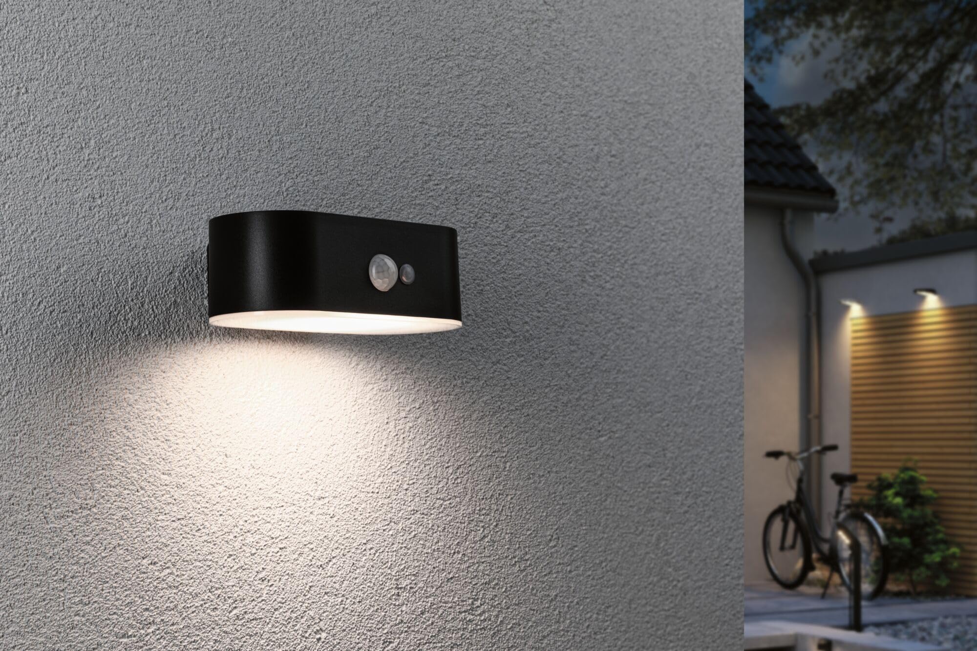 Paulmann 94571 Adya Solar Außenwandleuchte IP44 Schwarz