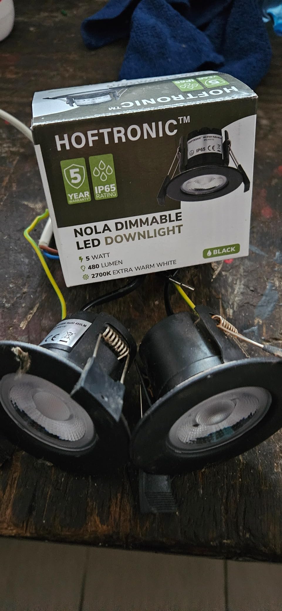 Hoftronic Nola LED-Einbaustrahler weiß 3er-Set IP65