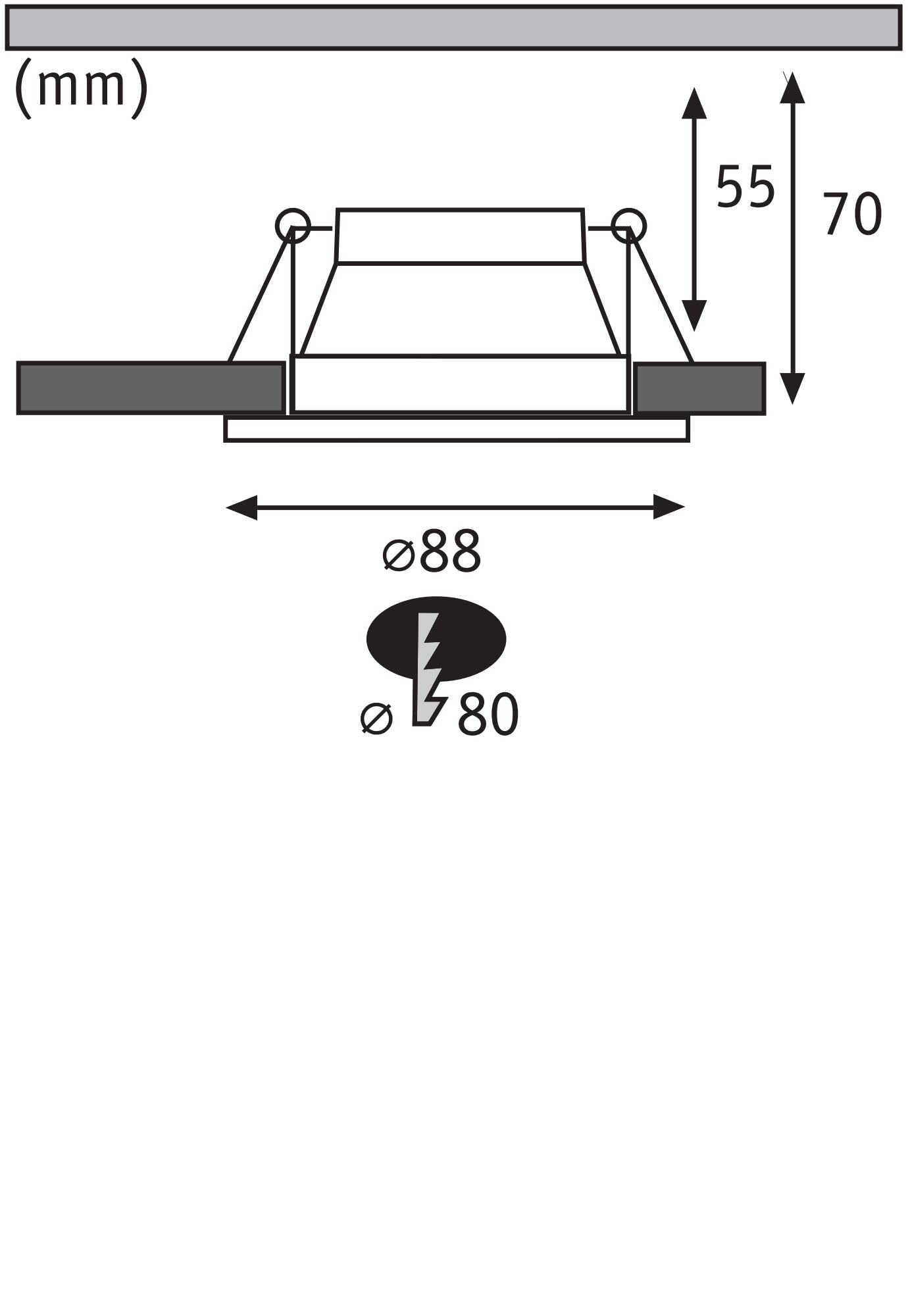 Paulmann Cole 93406 Einbaustrahler 3er-Set weiß gold-matt