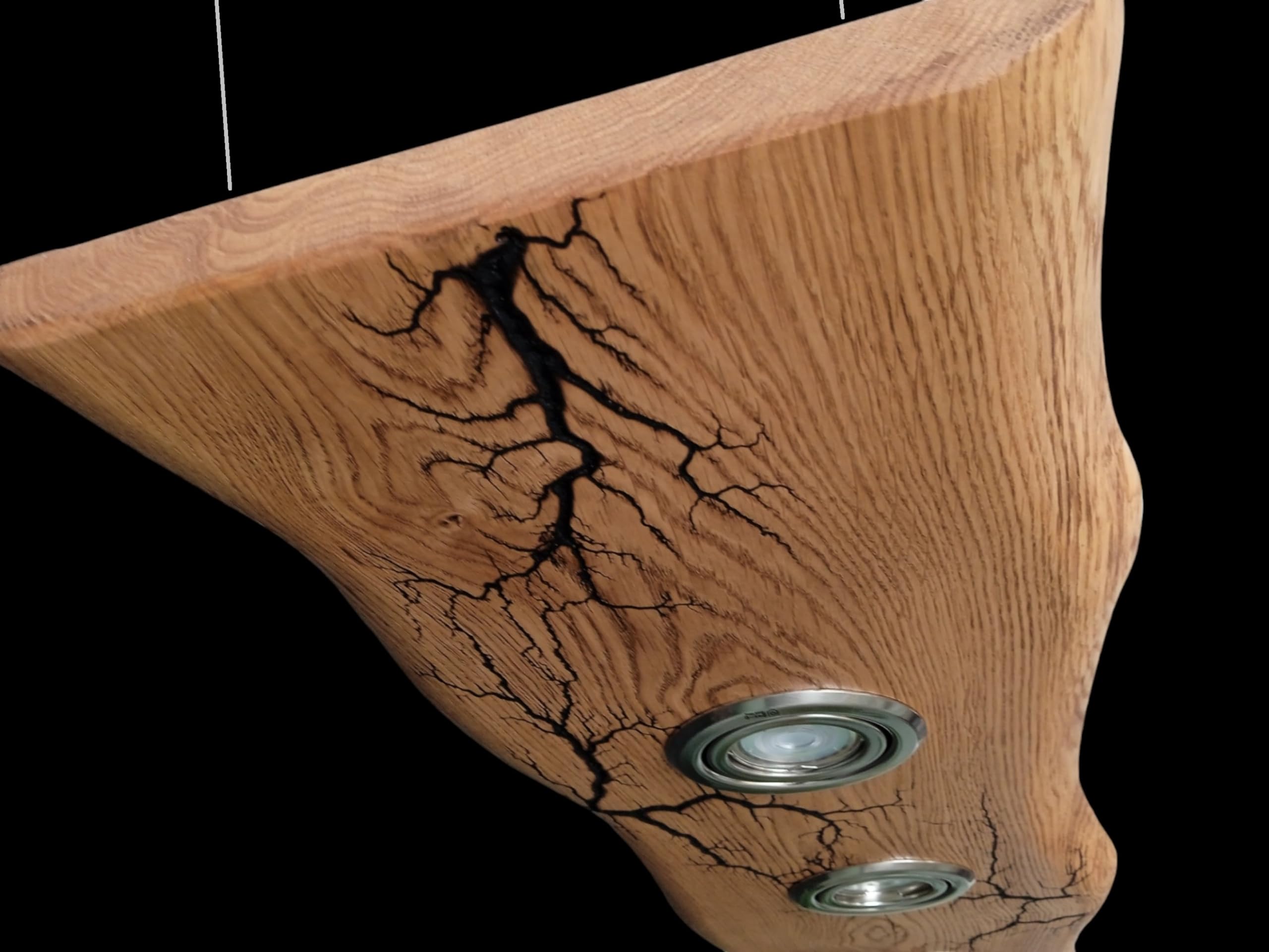 FRIESENLICHT Tako Pendelleuchte Holz 120cm 4 Spots