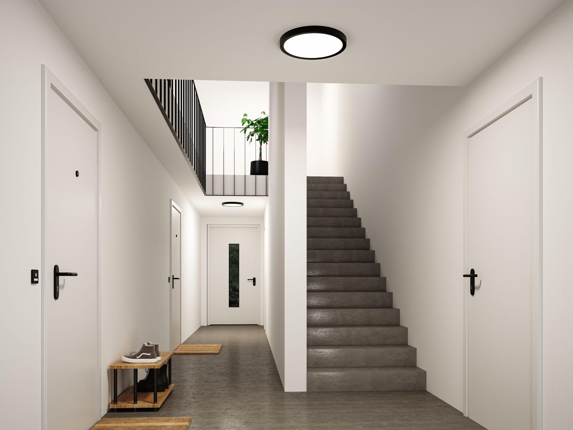 Paulmann Abia 2 LED-Panel 400mm schwarz mit Sensor