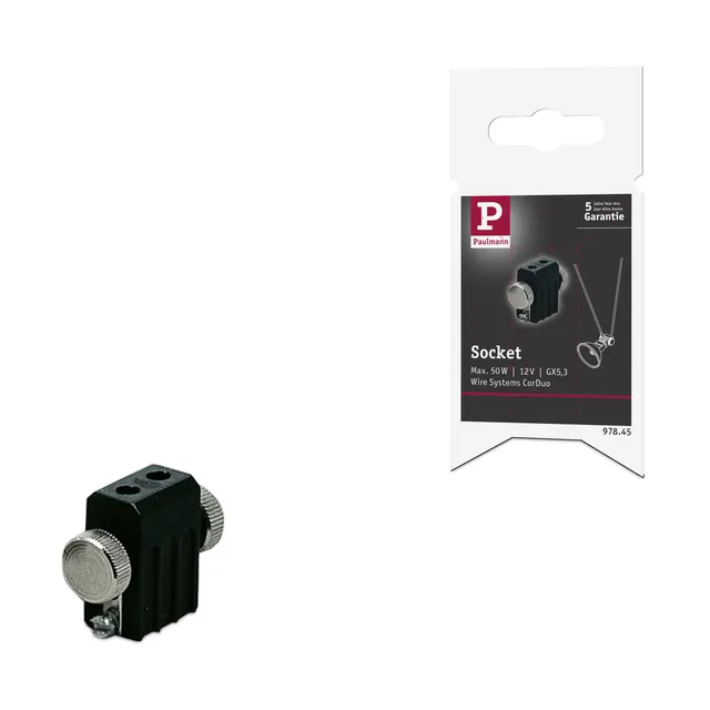 Paulmann 97845 Seilsystem Lampenhalter GX5,3 Schwarz 12V
