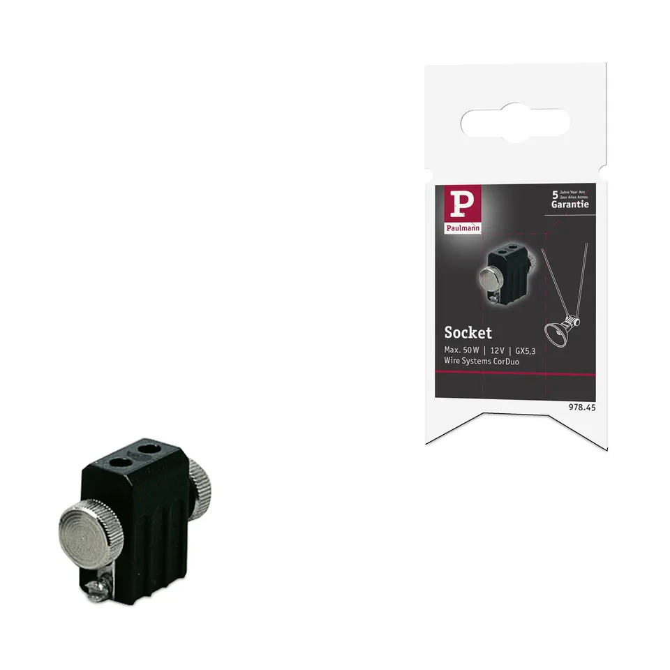Paulmann 97845 Seilsystem Lampenhalter GX5,3 Schwarz 12V