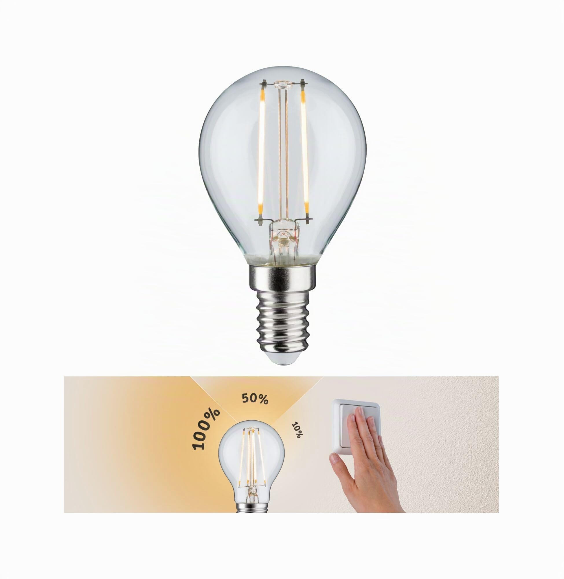 Paulmann LED Tropfen E14 2,5W klar 2700K einzeln