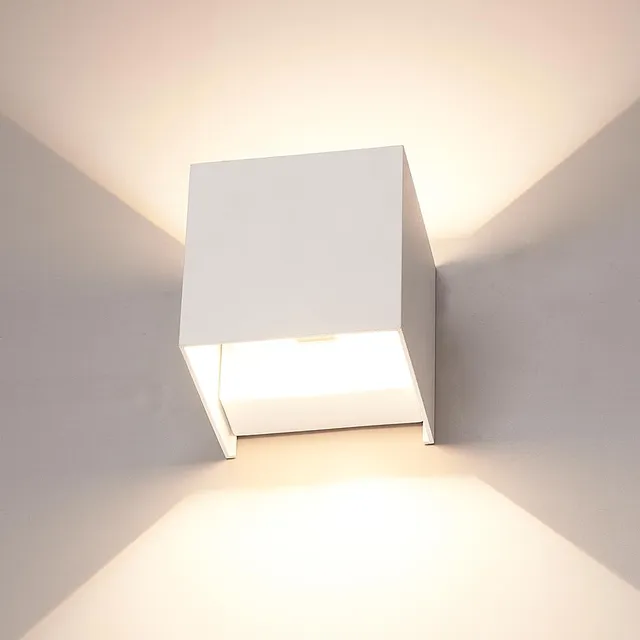 Hoftronic Cube Wandleuchte LED Weiß IP54 dimmbar