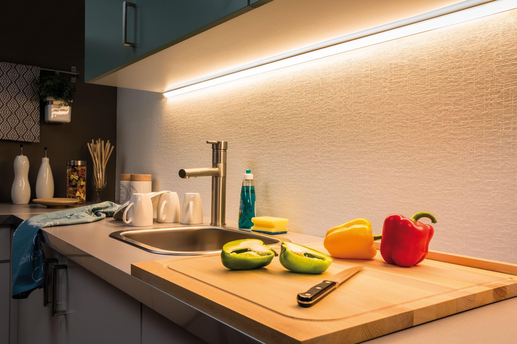 Paulmann MaxLED 705.88 LED-Streifen Komplettset silber erweiterbar