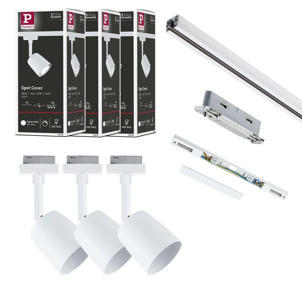Paulmann URail 5246 Schienenspot Cover Starterset GU10 Weiß