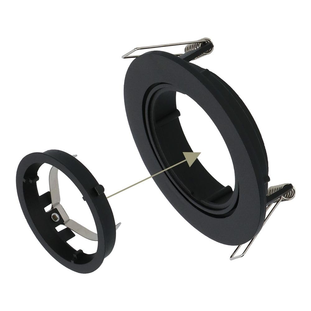 Hoftronic Oslo Einbaustrahler 3er Set Schwarz 4000K