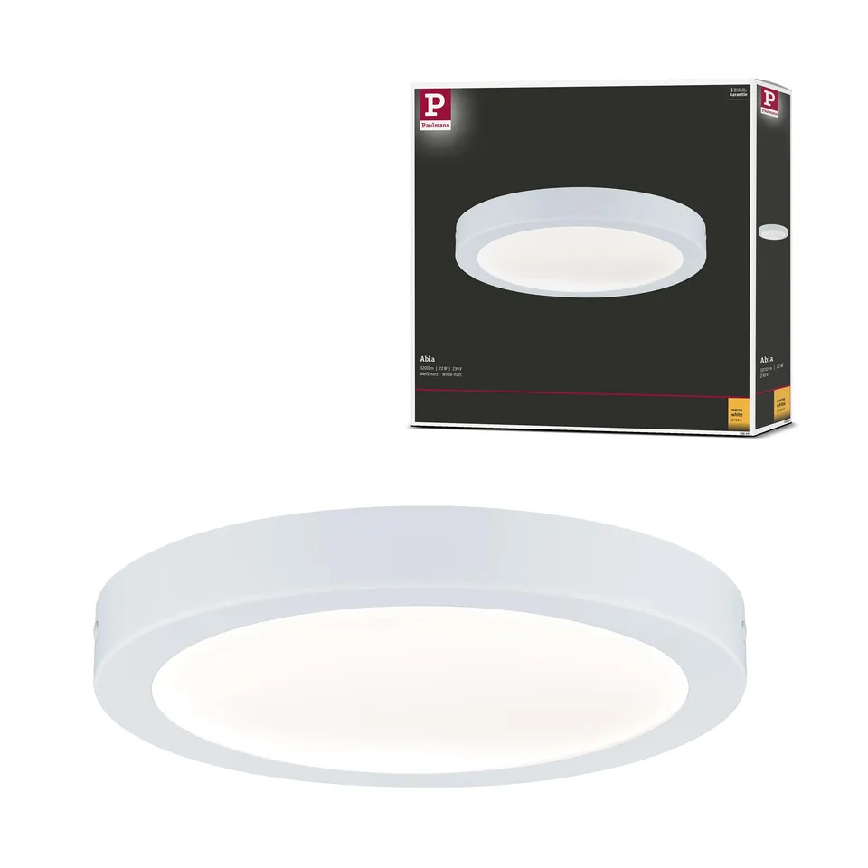 Paulmann Abia 708.99 LED Panel Deckenleuchte Ø300 Weiß
