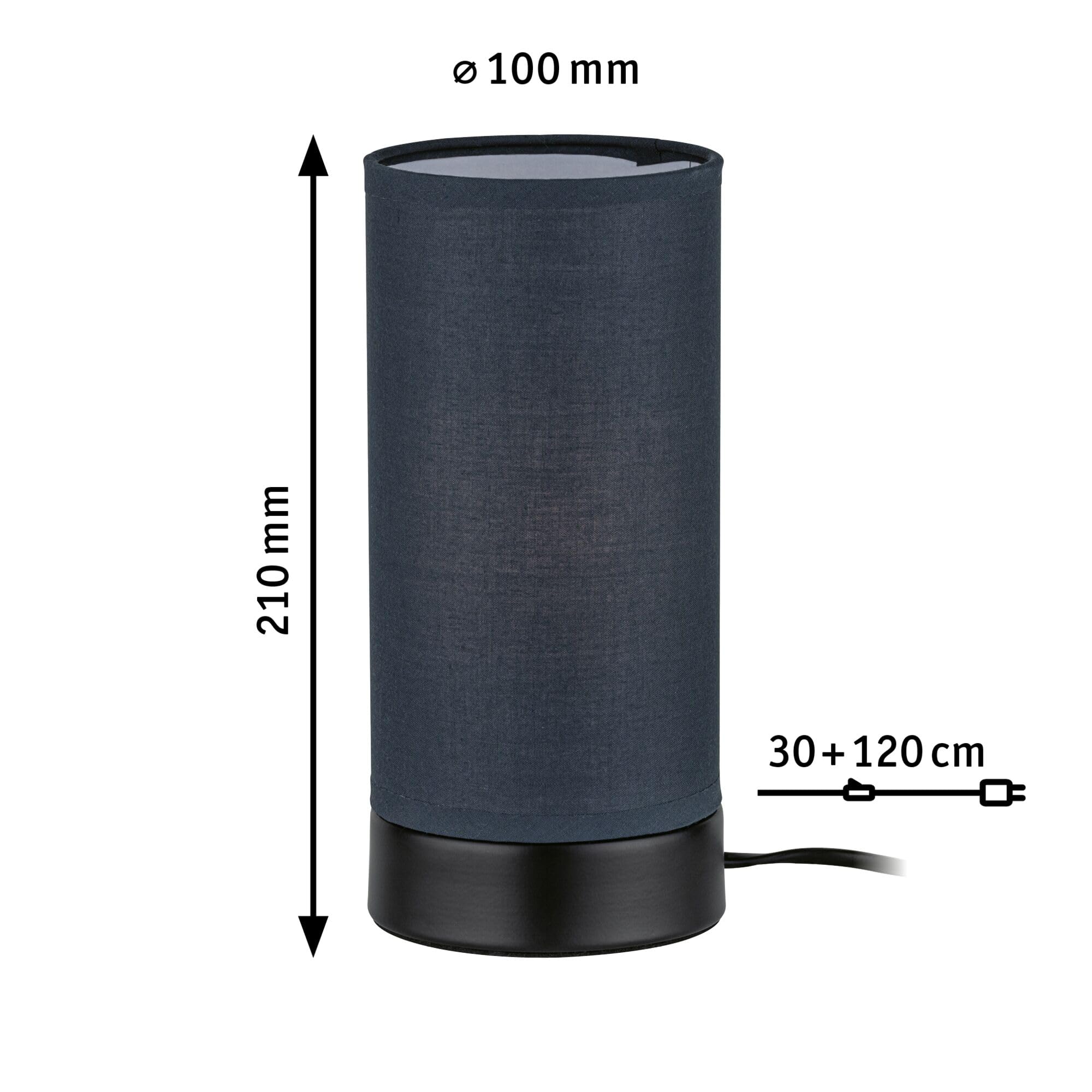 Paulmann Pia 77059 Tischleuchte schwarz E14 ohne Leuchtmittel