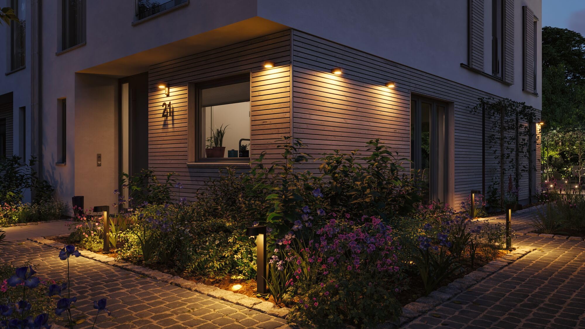 Paulmann Capea LED Wandleuchte Anthrazit IP44 2200K