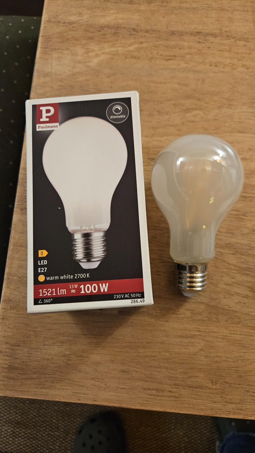 Paulmann Filament 28649 LED Birne E27 13W 2700K Matt