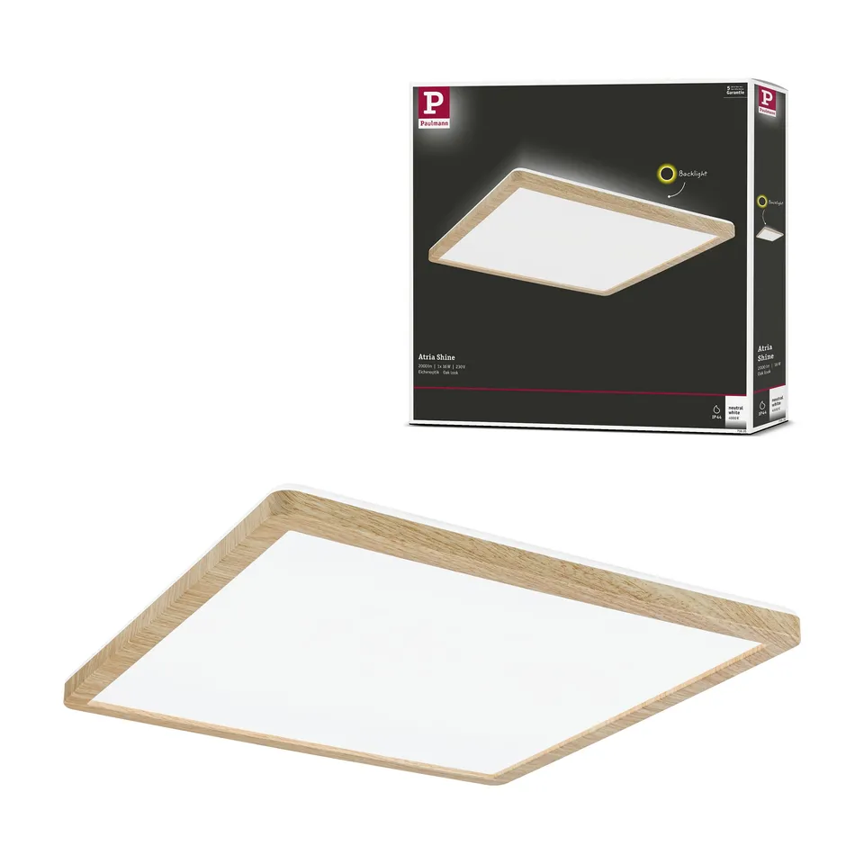 Paulmann Atria Shine 71030 LED Panel Holz 3000K