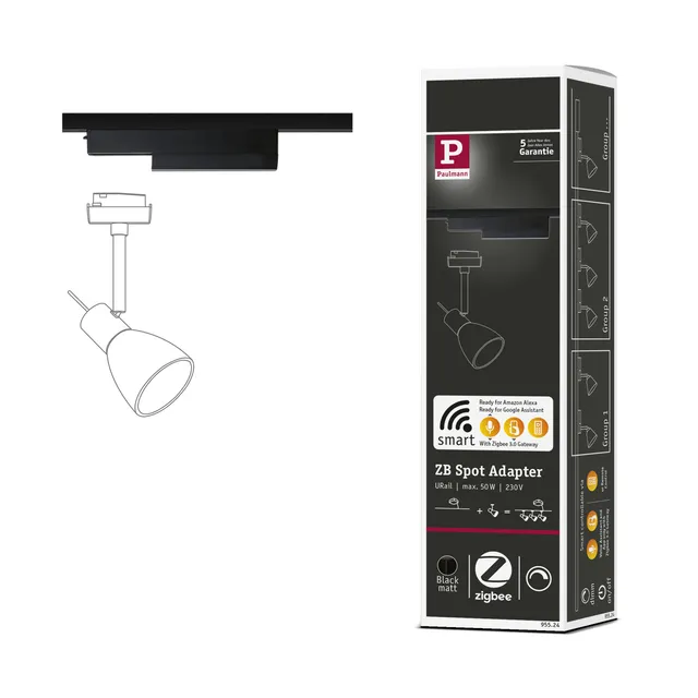Paulmann URail 95524 Schienenadapter Schwarz Zigbee