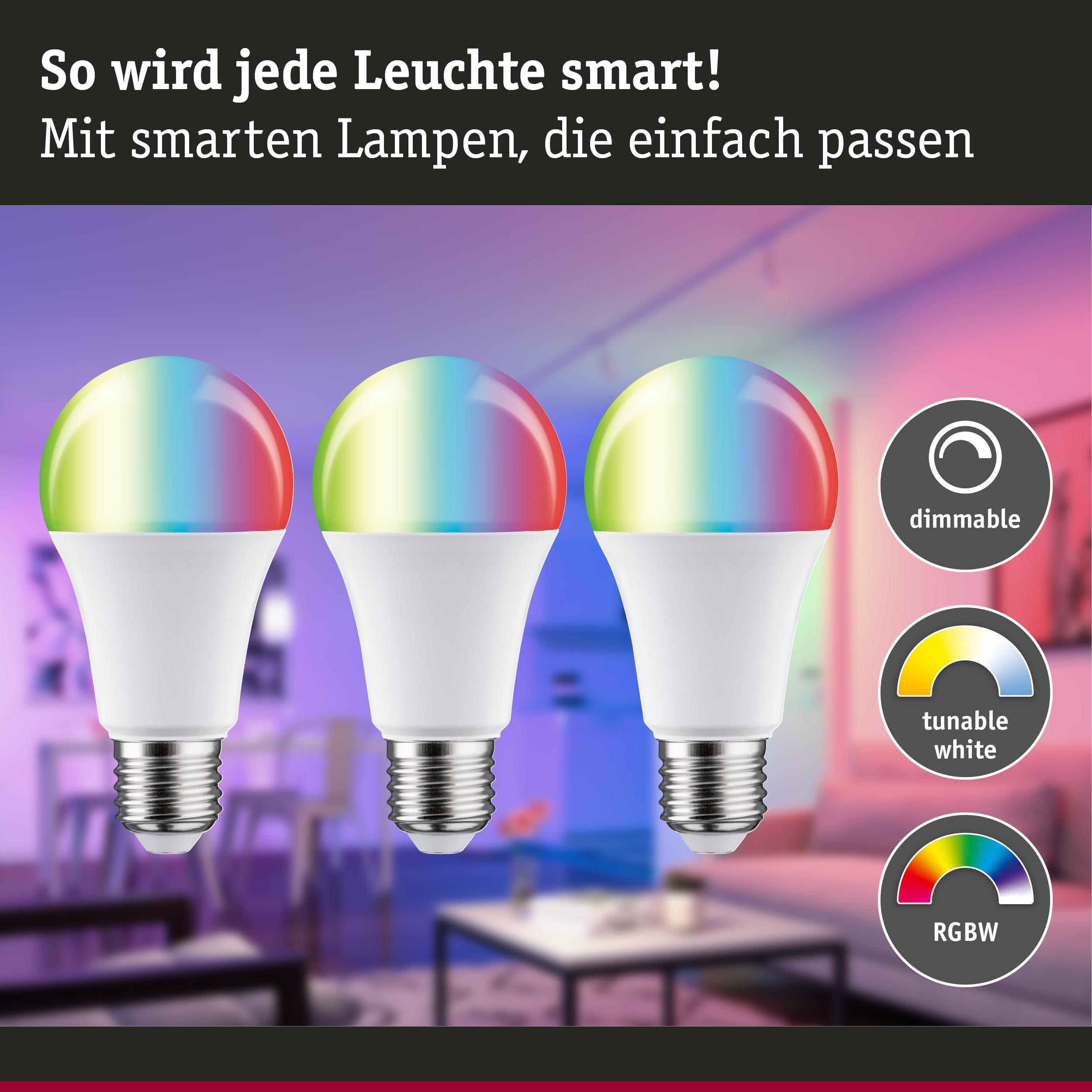 Paulmann Standard 29151 Smart LED Birne E27 RGBW 1055lm