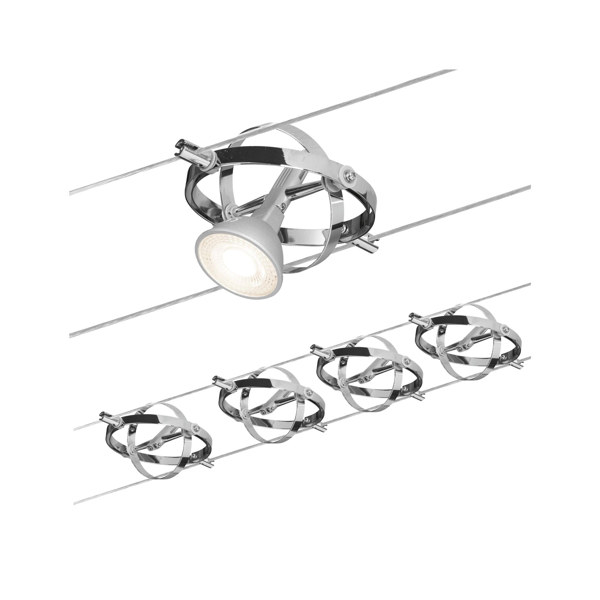 Paulmann Cardan 94144 Seilsystem 4-Spots chrom matt