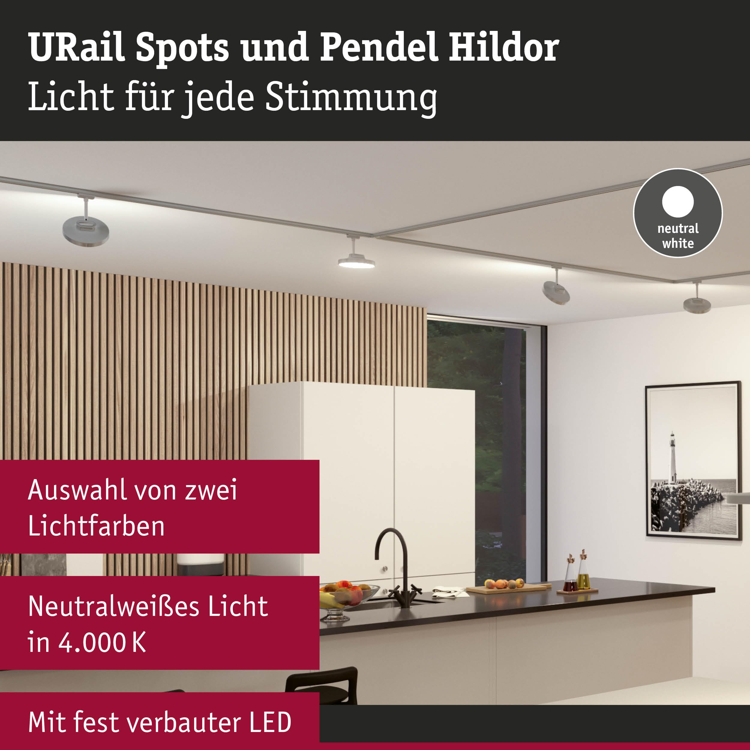 Paulmann URail Hildor 96793 Schienenspot Chrom matt 4000K