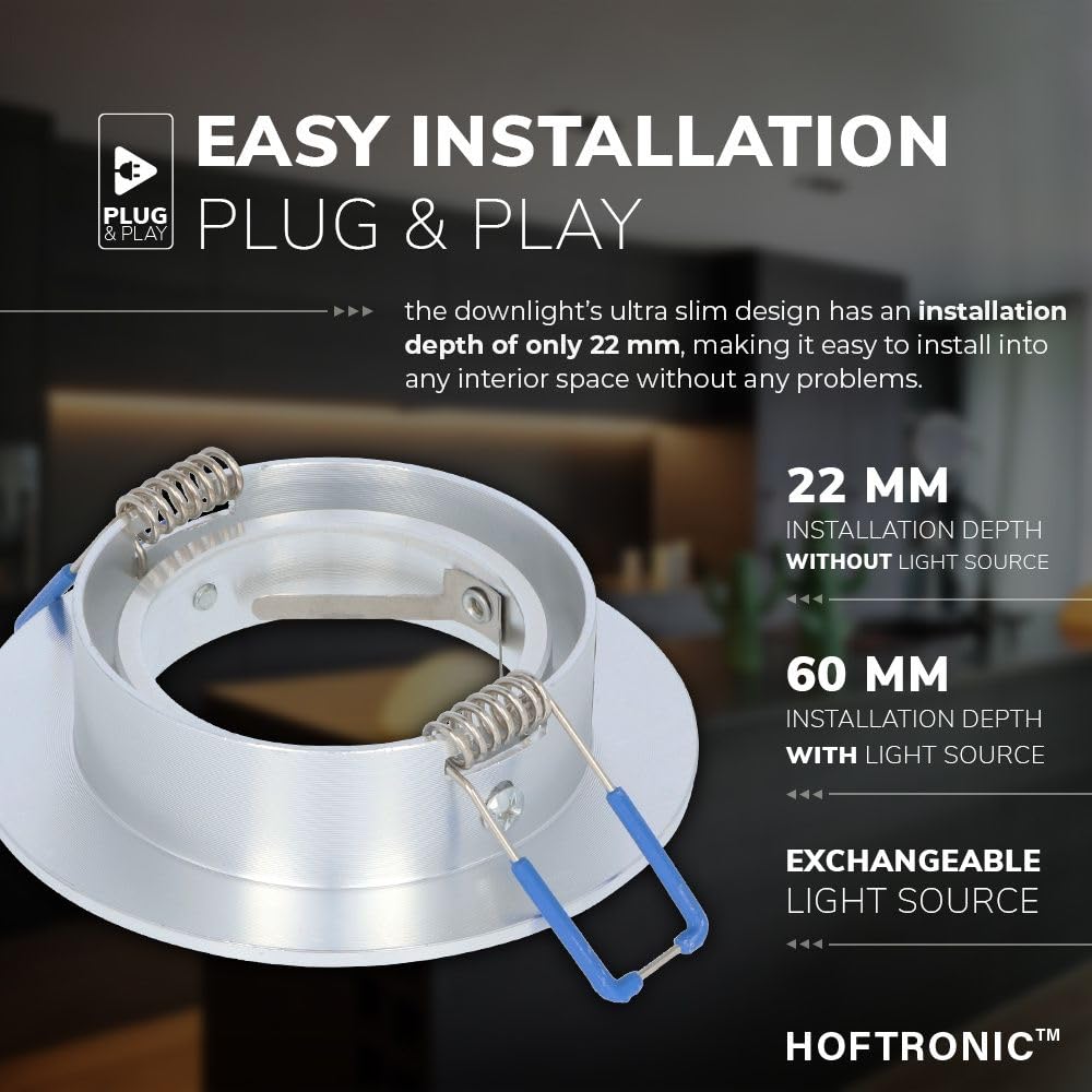 Hoftronic Chandler Einbaustrahler 6er 4000K Edelstahl