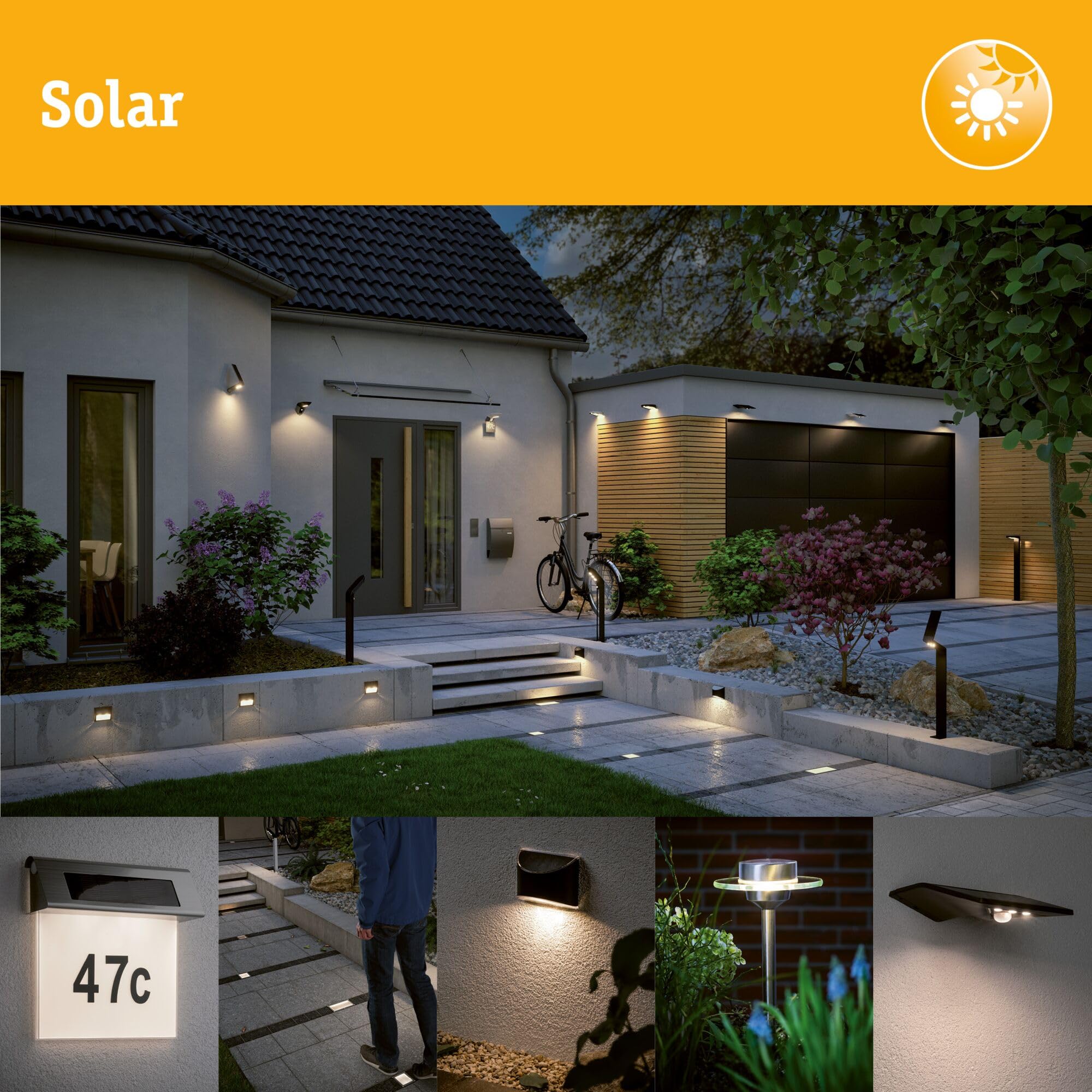 Paulmann 94262 Ilias Solar Pollerleuchte anthrazit 3000K