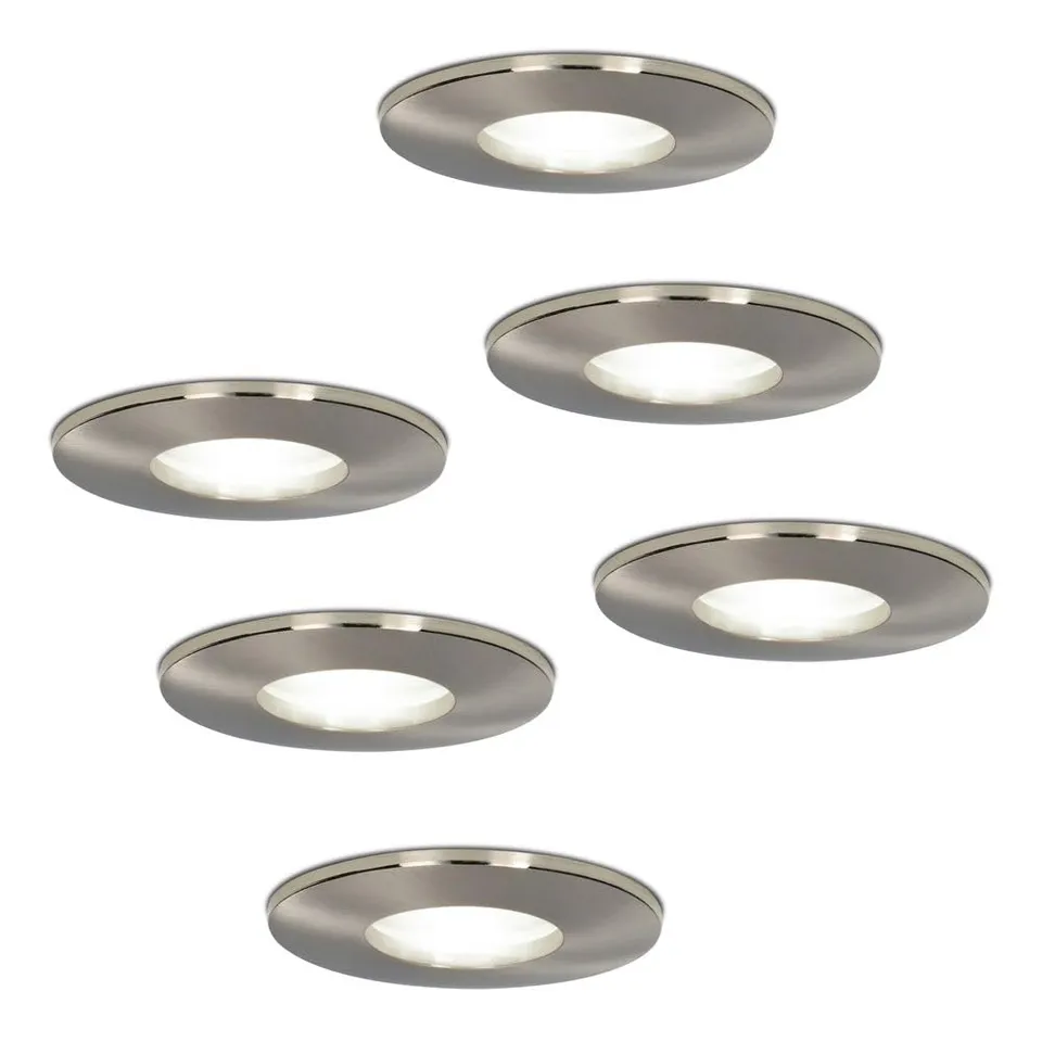 Hoftronic LED Einbaustrahler IP44 6er Set 6000K wasserdicht