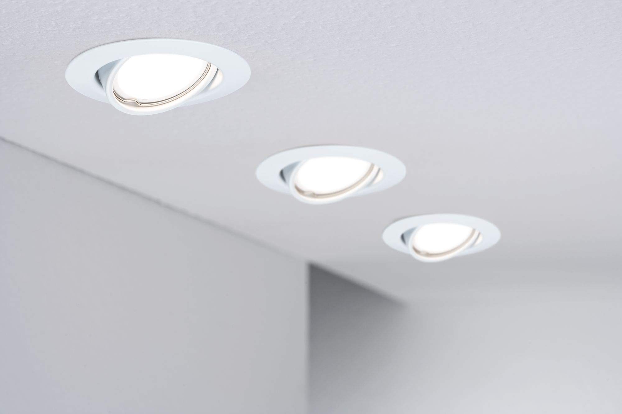 Paulmann Base Coin Einbaustrahler Weiß 3er-Set warmweiß